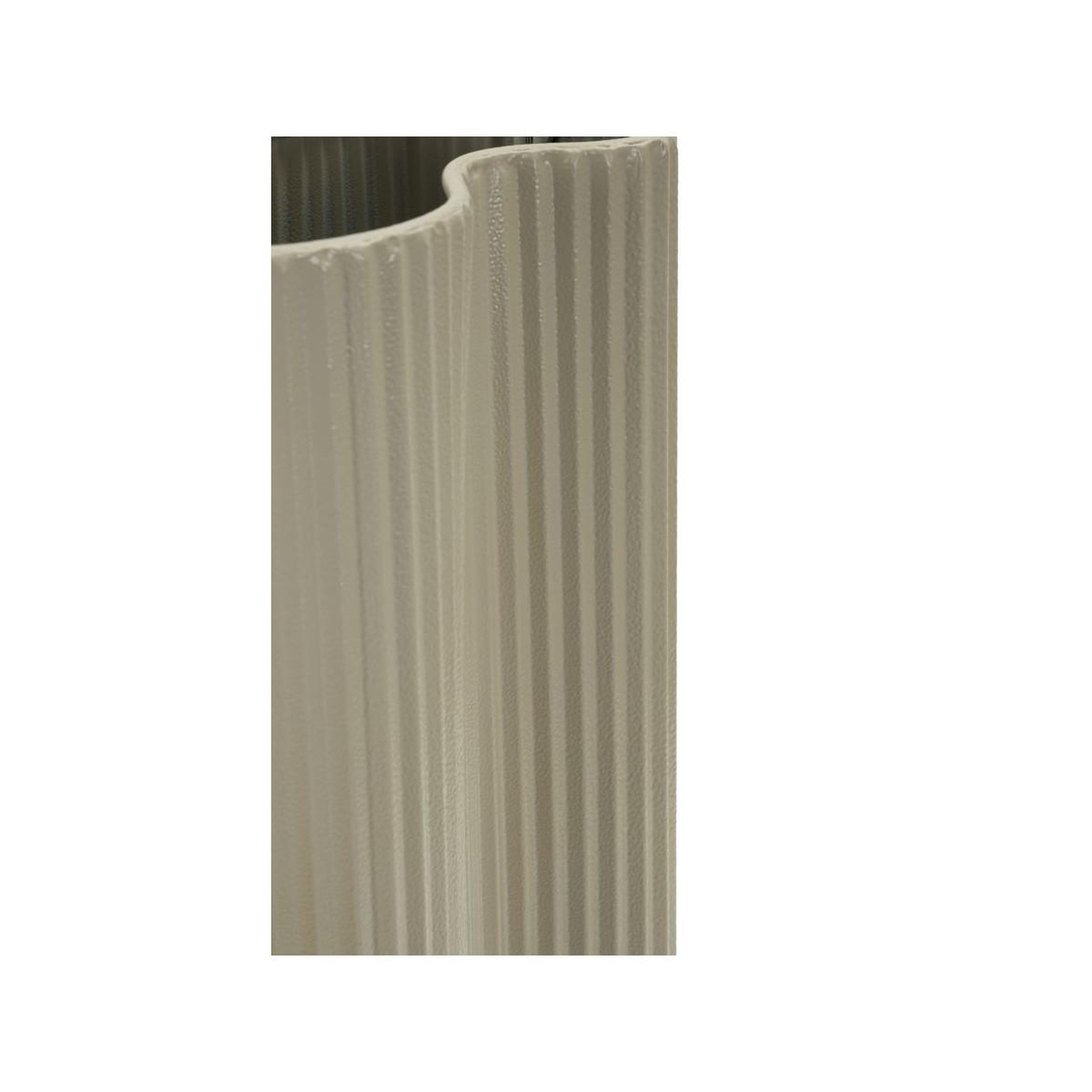 Voir la diapositive 5 : Paris Prix Vase design en métal  frankfurt  36cm beige foncé