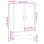Voir la diapositive 6 : VIDAXL Buffet haut chene fume 69,5x31x115 cm bois d'ingenierie