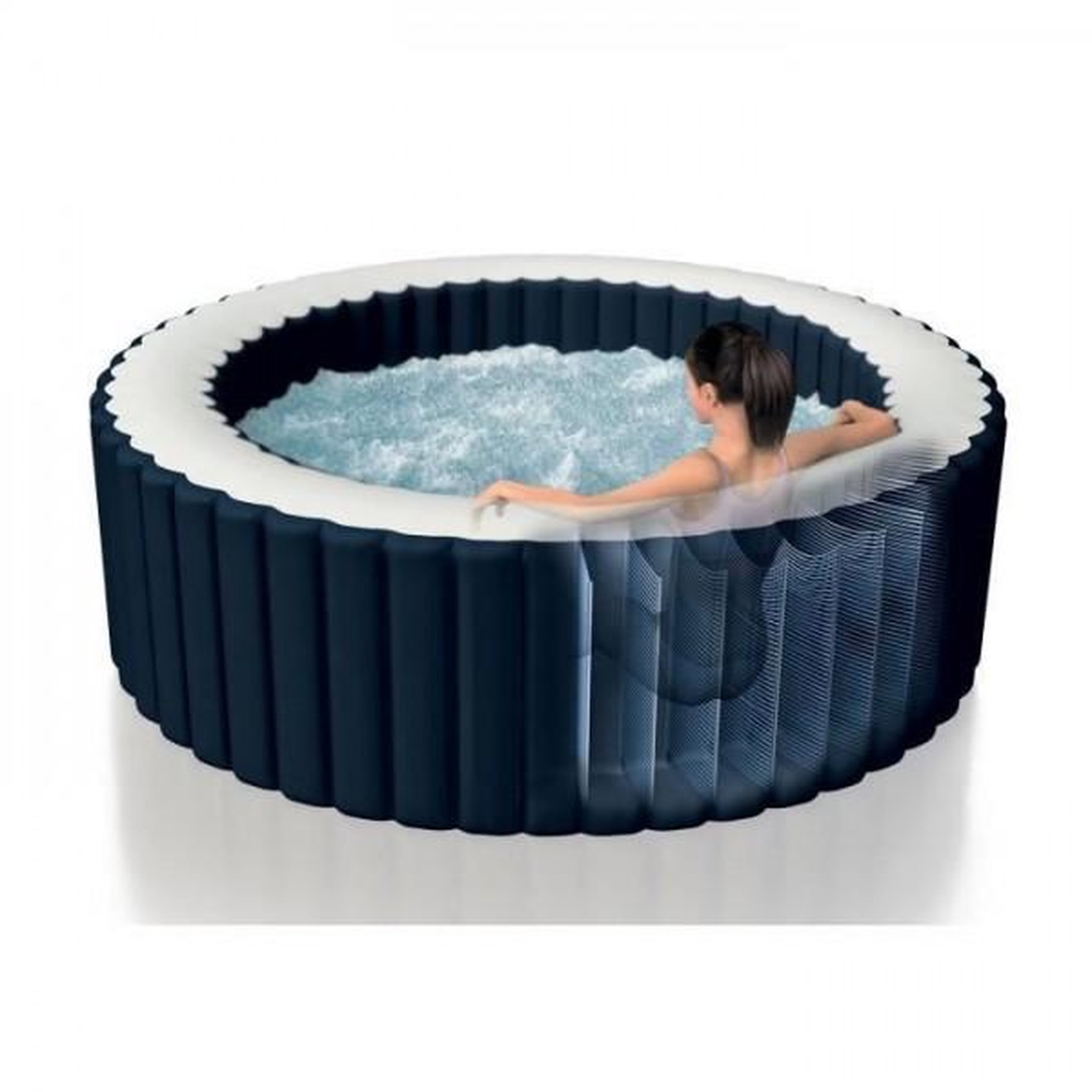 Voir la diapositive 2 : INTEX Spa gonflable INTEX - Blue Navy - 196 x 71 cm - 4 places - Rond - 28430EX