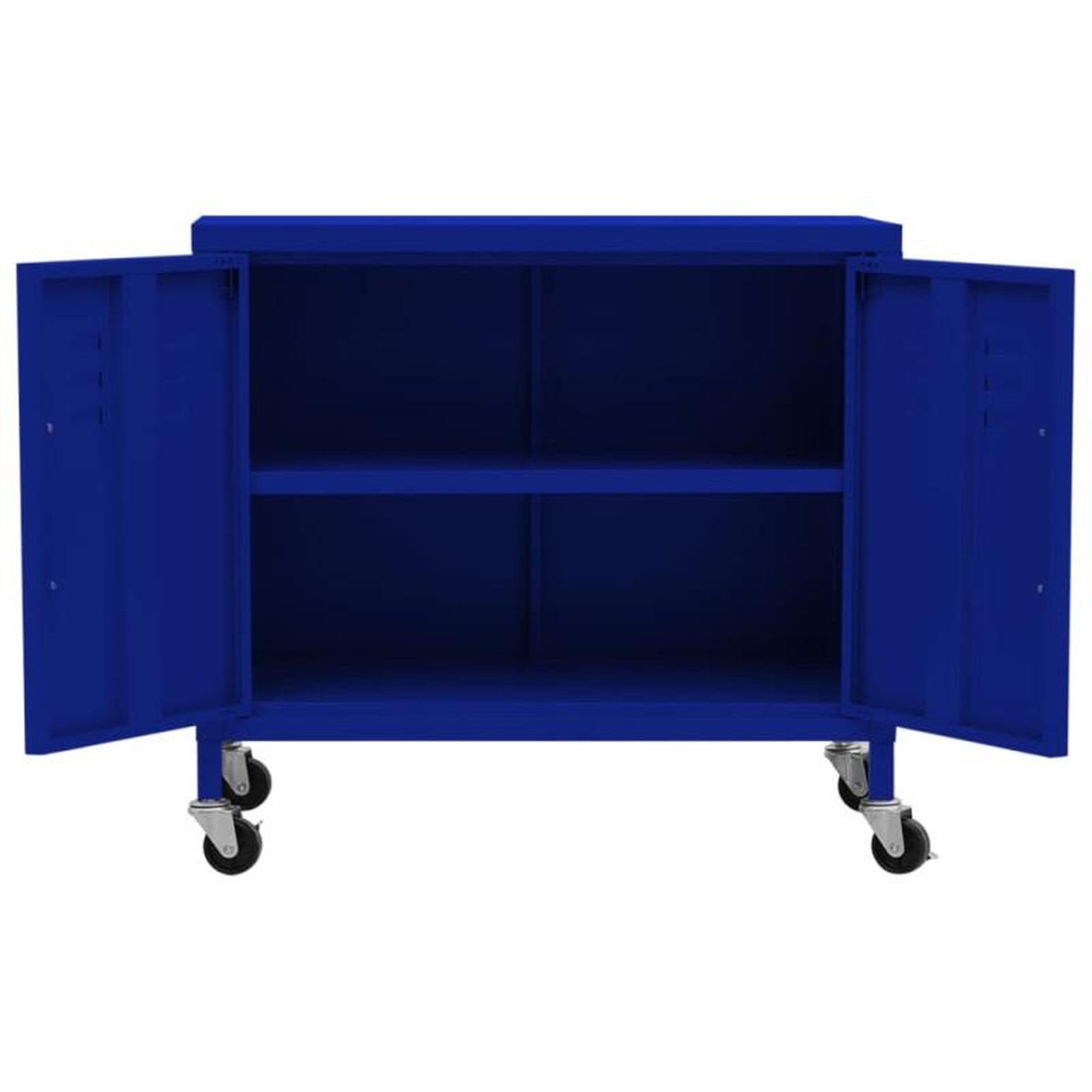 Voir la diapositive 6 : VIDAXL Armoire de rangement Bleu marine 60x35x56 cm Acier