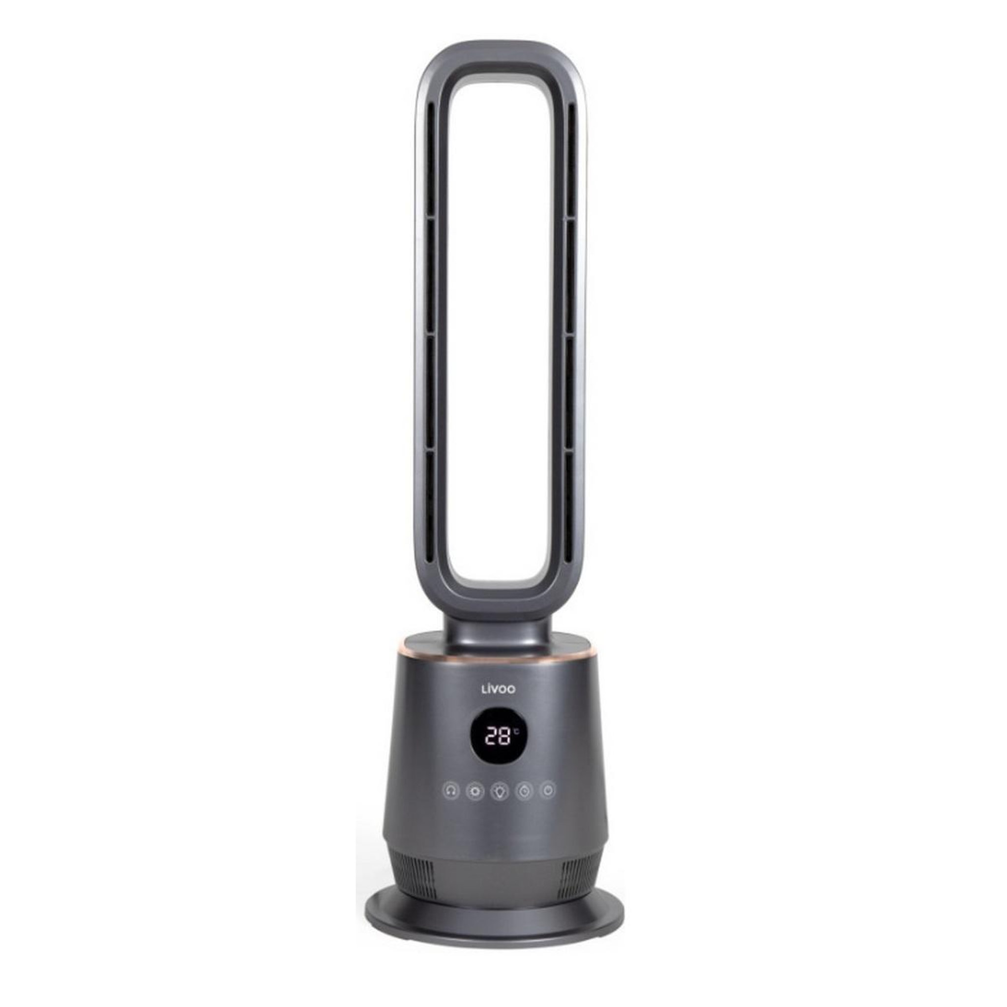 Voir la diapositive 2 : LIVOO Ventilateur sur pied 85.5cm 2000w gris/blanc - DOM498