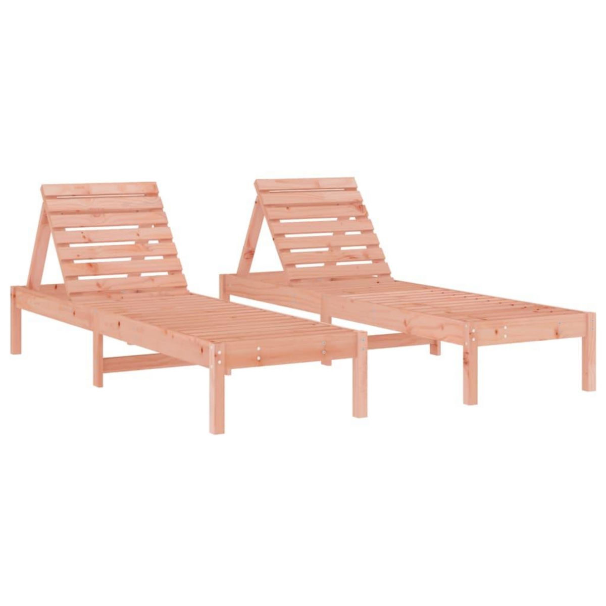 VIDAXL Chaises longues lot de 2 199,5x60x74 cm bois massif de douglas