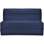 MARKET24 JOÉ Banquette BZ 3 places - Tissu bleu marine - Contemporain - L 143 x P 97 cm