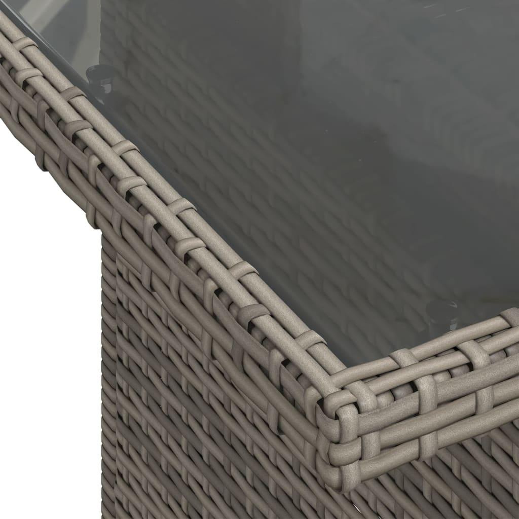 Voir la diapositive 6 : VIDAXL Salon de jardin 8 pcs avec coussins gris resine tressee