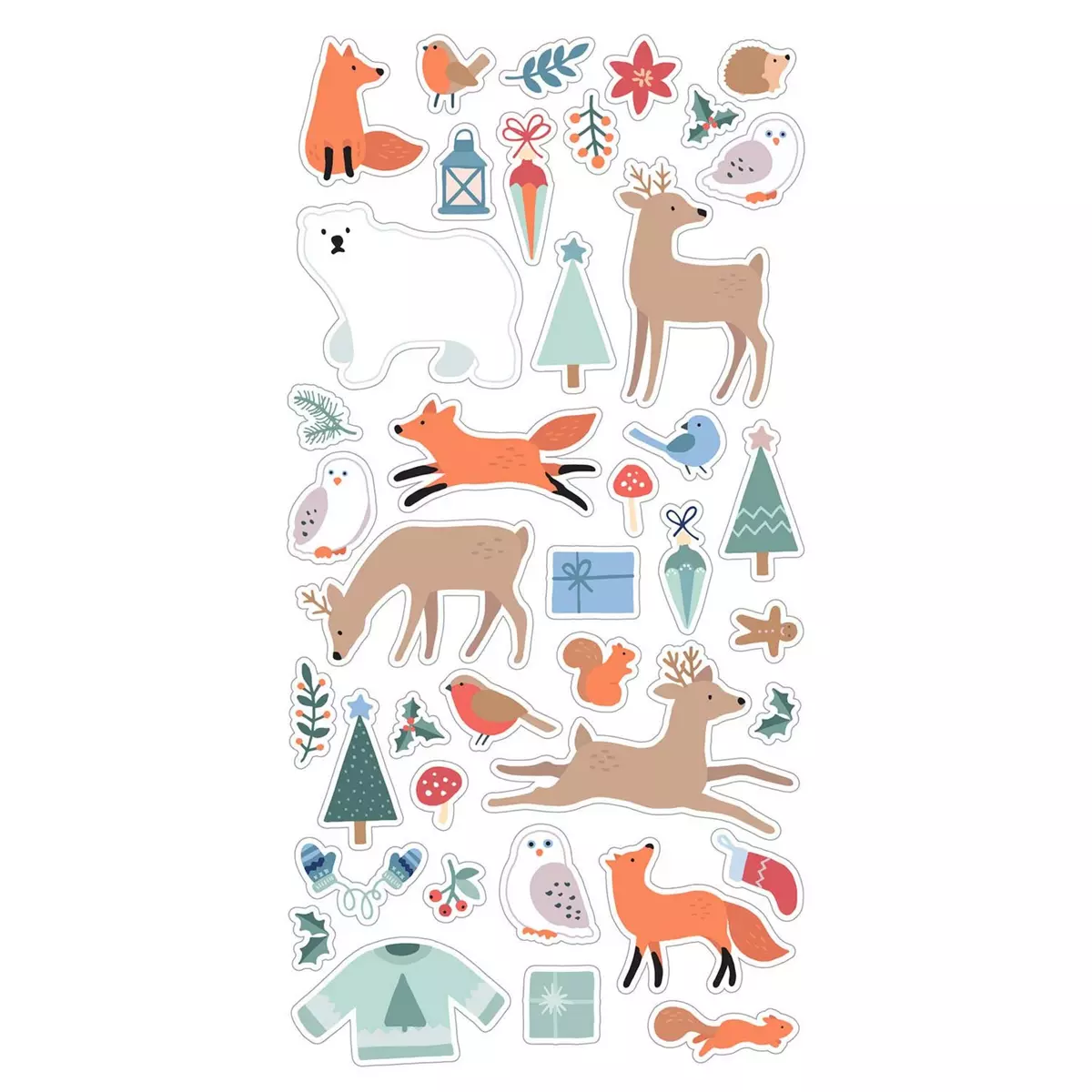 Artemio Stickers Puffies Noël - Animaux de La Forêt