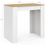 Voir la diapositive 5 : ID MARKET Table console extensible ORLANDO 6 personnes 140 cm bois blanc et façon hêtre