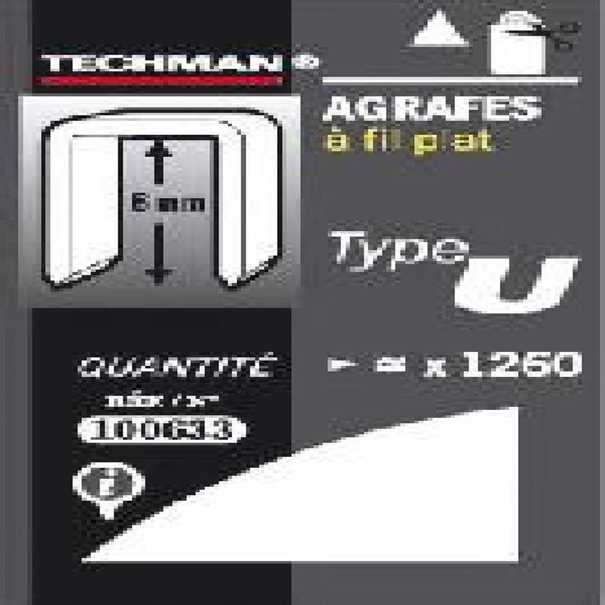 TECHMAN Agrafes 14 mm - type U