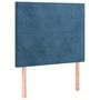 Voir la diapositive 4 : VIDAXL Tete de lit a LED Bleu fonce 100x5x118/128 cm Velours