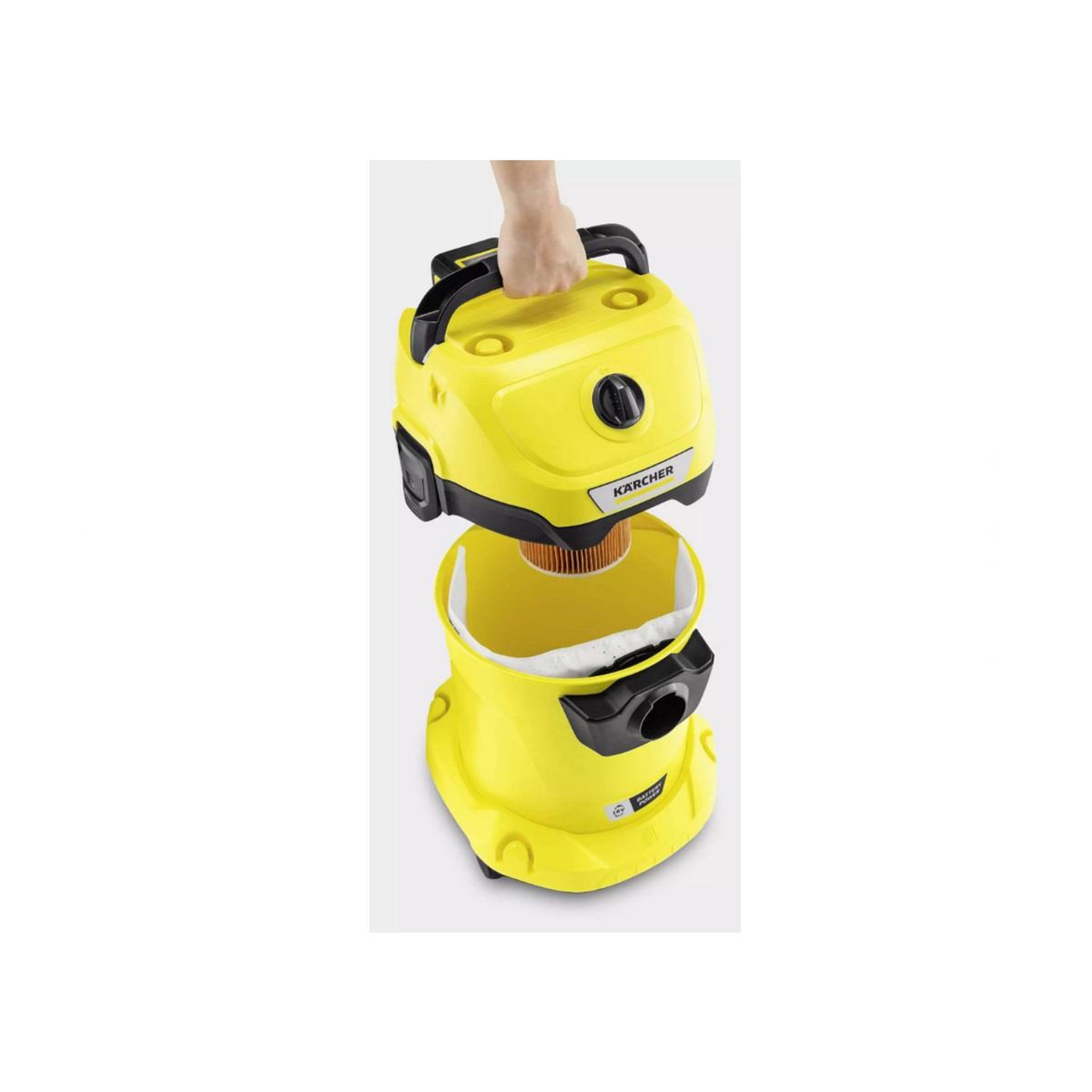 Voir la diapositive 3 : KARCHER Aspirateur cuve eau et poussière 17l 270w - wd3-18