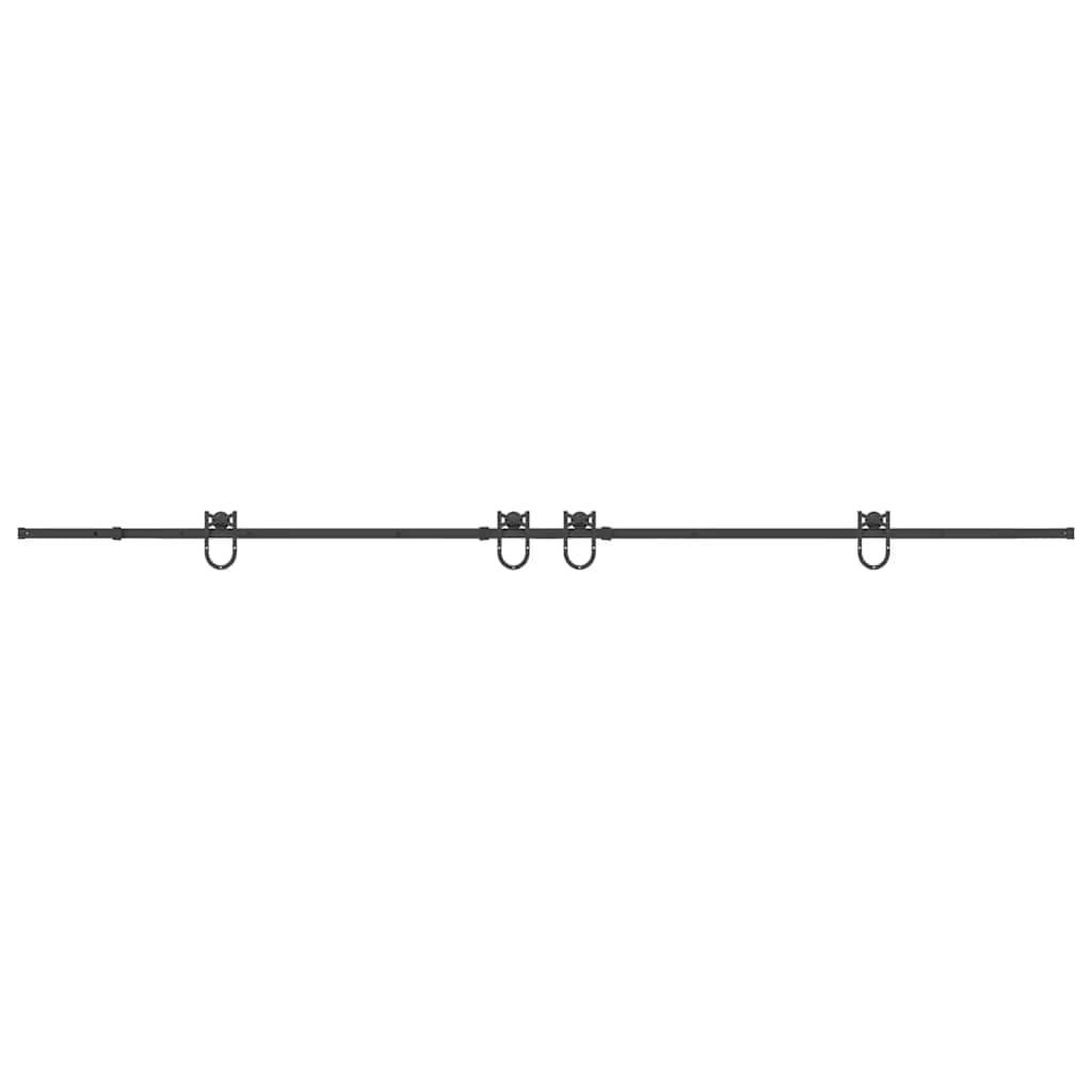 Voir la diapositive 5 : VIDAXL Kit de quincaillerie de porte coulissante 400 cm acier noir
