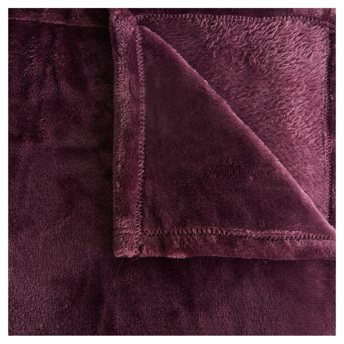 ACTUEL Plaid uni en polyester VELVET