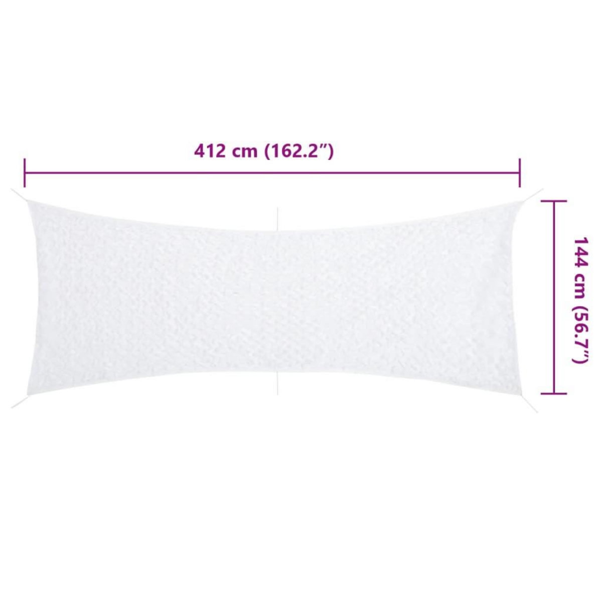 VIDAXL Filet de camouflage avec sac de rangement 412x144 cm blanc