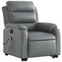 Voir la diapositive 4 : VIDAXL Fauteuil inclinable de massage electrique gris similicuir