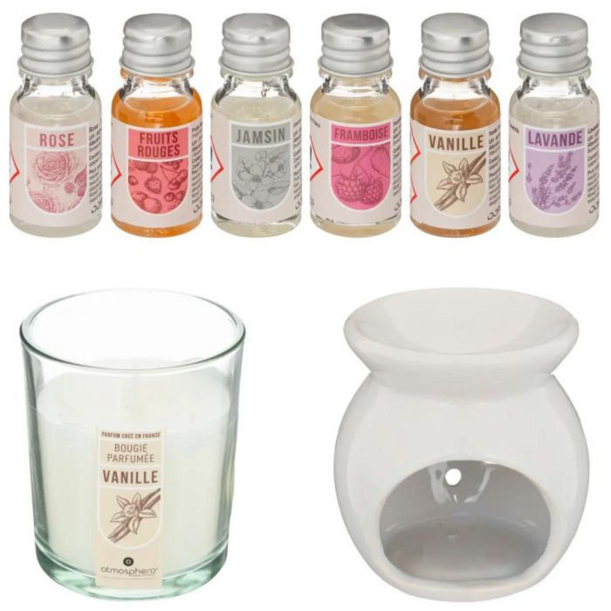 ATMOSPHERA Coffret Senteur 8 Pièces  Bien-être  20cm Jasmin