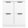 Voir la diapositive 4 : VIDAXL Buffets 2 pcs blanc 60x30x70 cm Bois d ingénierie
