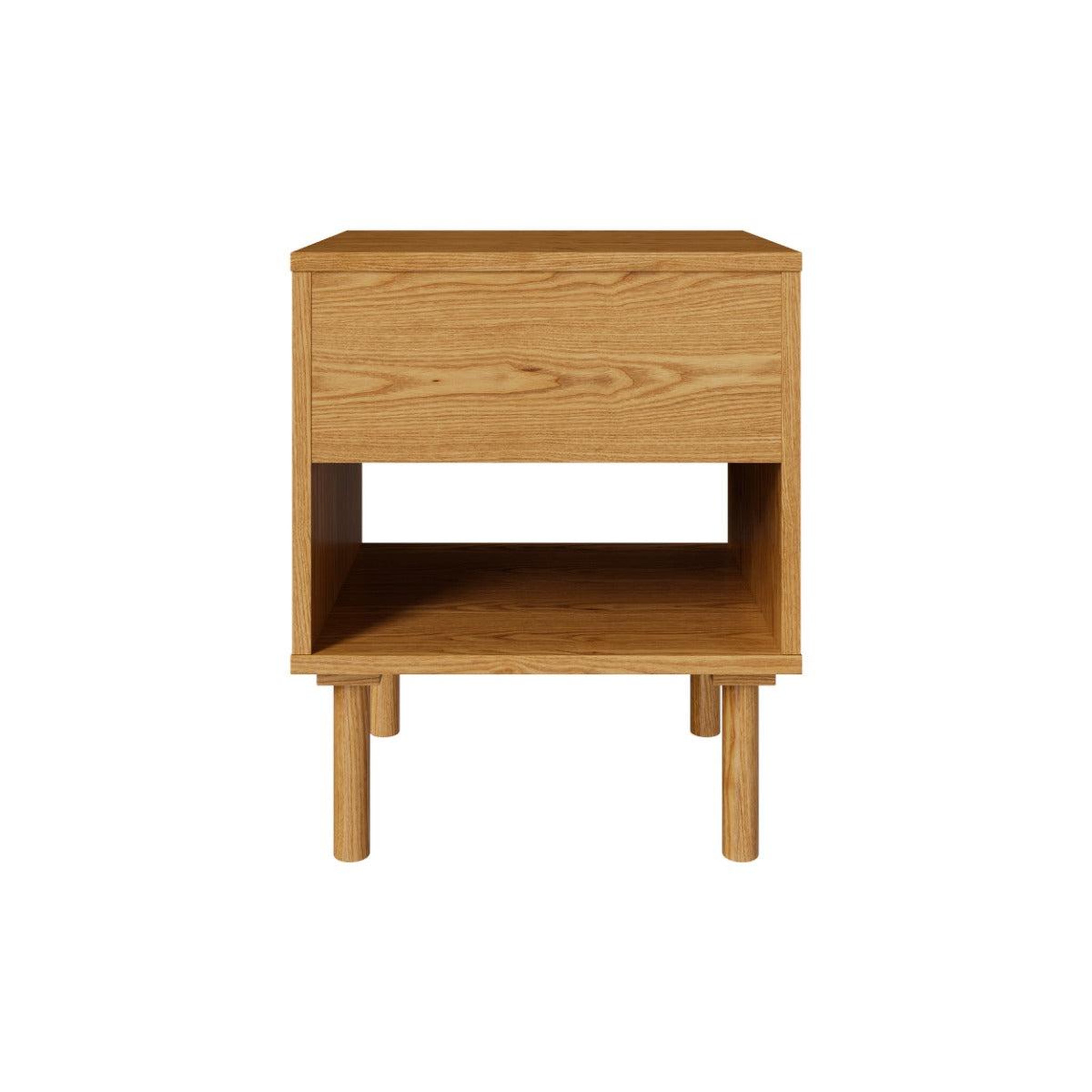 Voir la diapositive 3 : MAISON PAVANE Table de chevet en bois d'hévéa massif 1 tiroir-inès