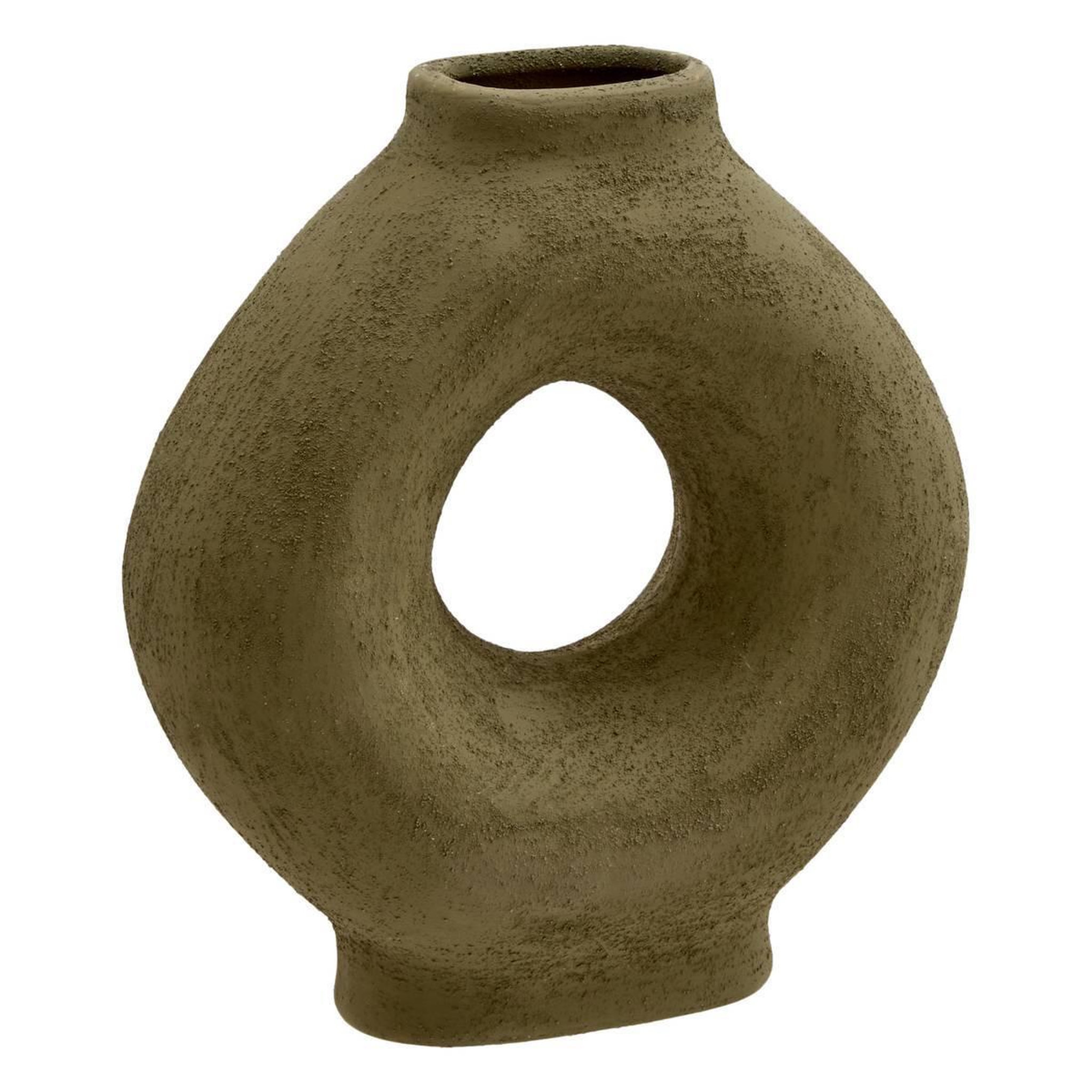 ATMOSPHERA Vase design en dolomite  bréa  23cm vert