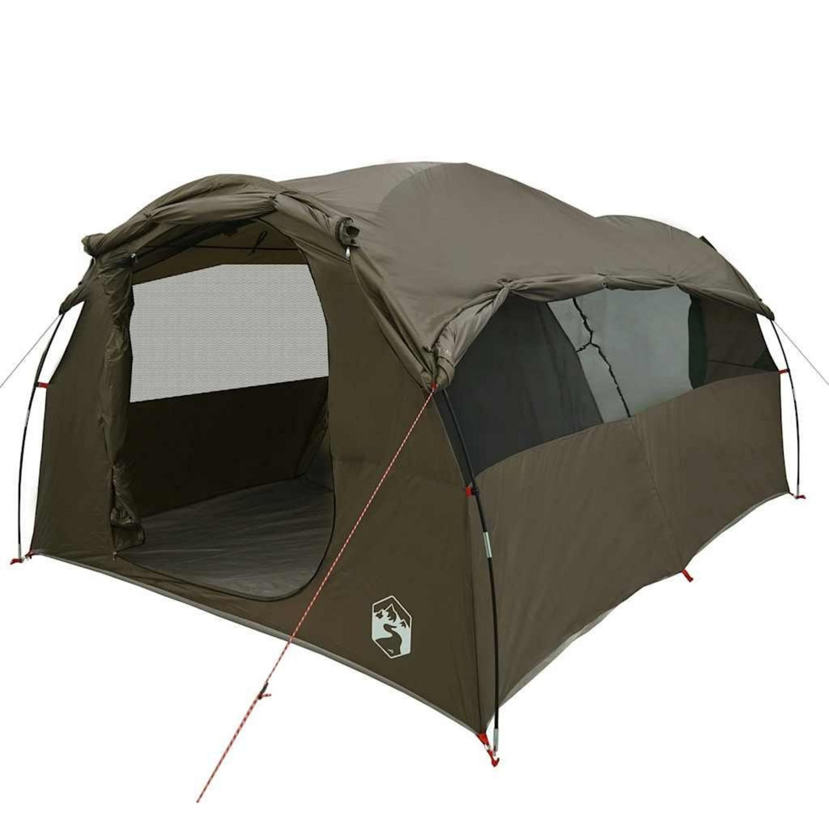 VIDAXL Tente familiale tunnel 6 personnes marron impermeable