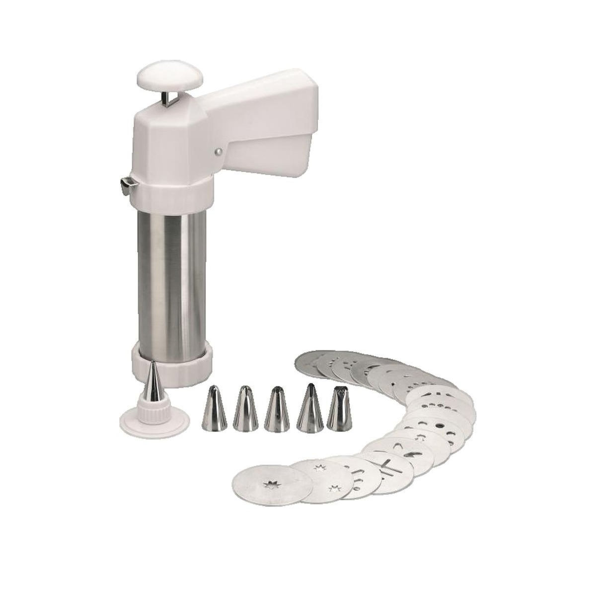 IBILI Machine à Churros et à Biscuits Ibili 769500 Acier Inoxydable 20 Disques 6 Buses