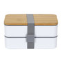 Voir la diapositive 1 : Lunch box 2 niveaux avec couverts