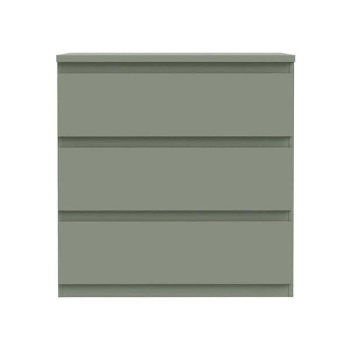 MARKET24 Commode - EDMORE - 3 tiroirs - Sauge - 77,2 x 42 x 79,8 cm