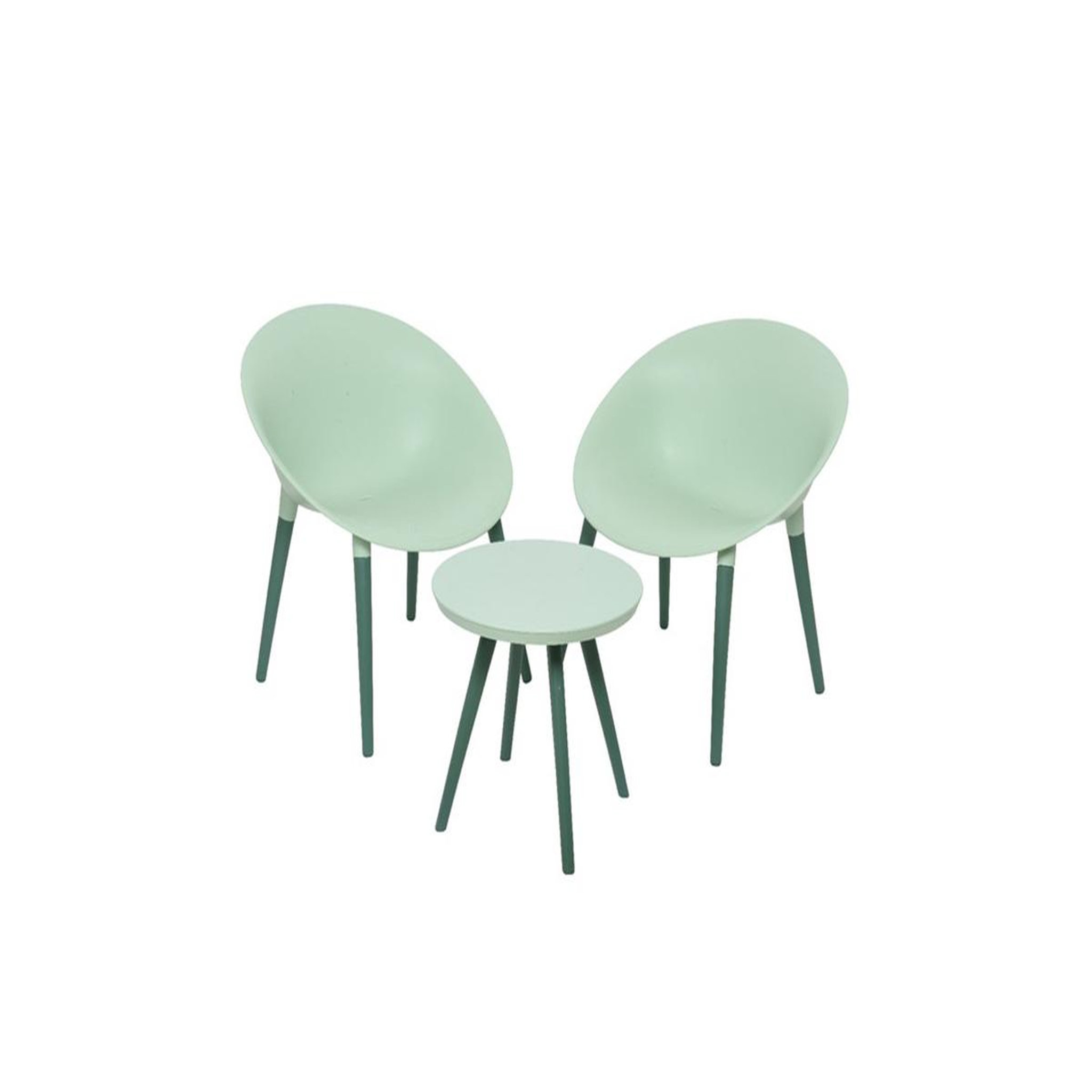 JARDIDECO Salon de jardin en plastique marbella vert - jardideco