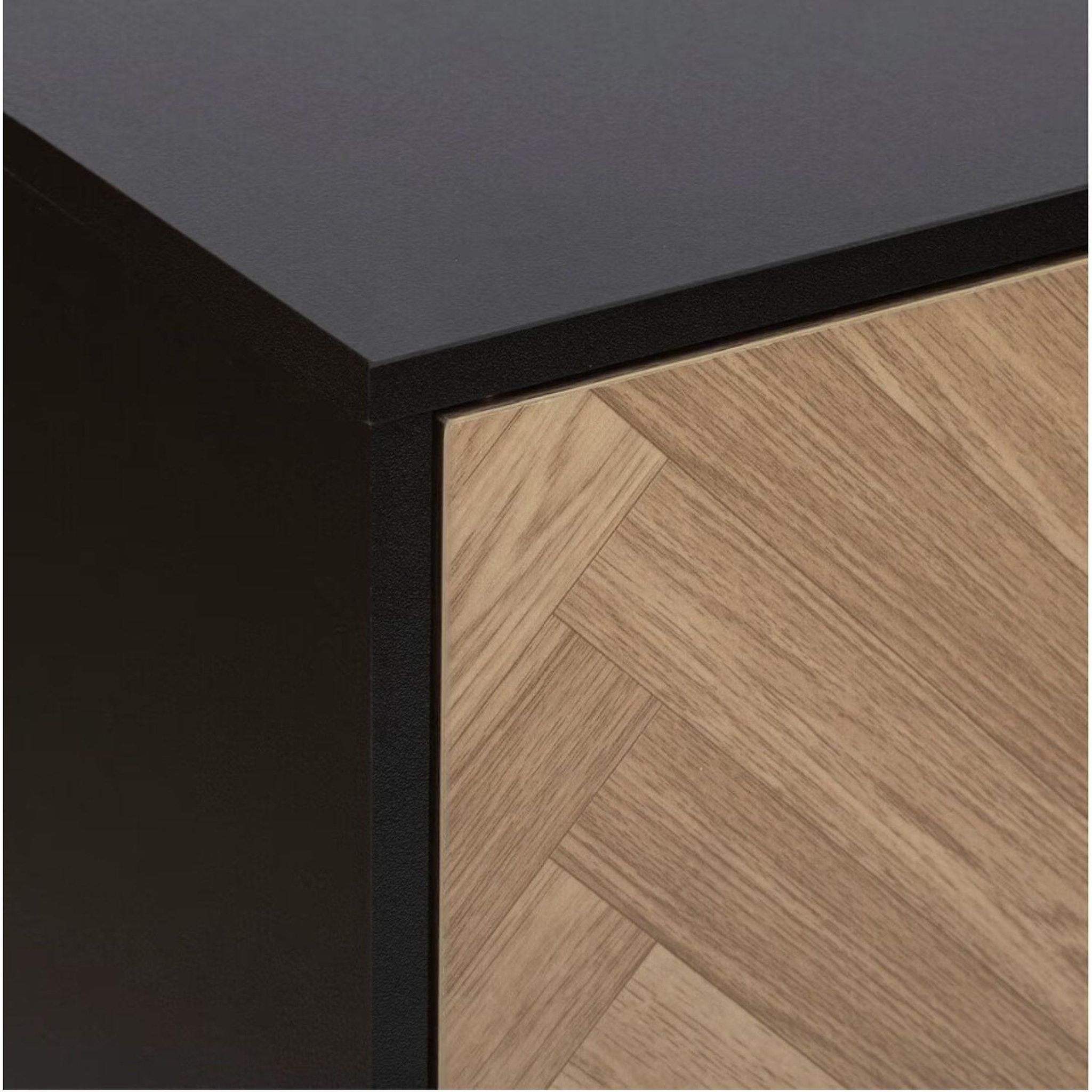 Voir la diapositive 4 : FIVE Etagère 6 cases mix'n door chevrons - beige et noir