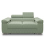Voir la diapositive 1 : BEST MOBILIER Pablo - canapé droit 2 places avec têtières ajustables - en velours côtelé