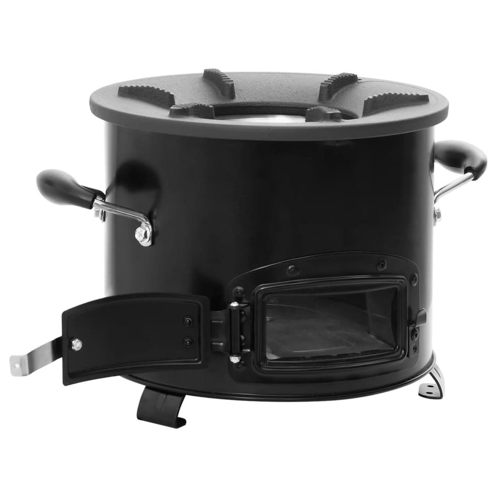 VIDAXL Poele a bois de camping Noir 36x26x22,5 cm Metal