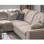 Voir la diapositive 4 : BEST MOBILIER Paul - canapé d'angle gauche - 5 places - convertible avec coffre et têtières - en tissu