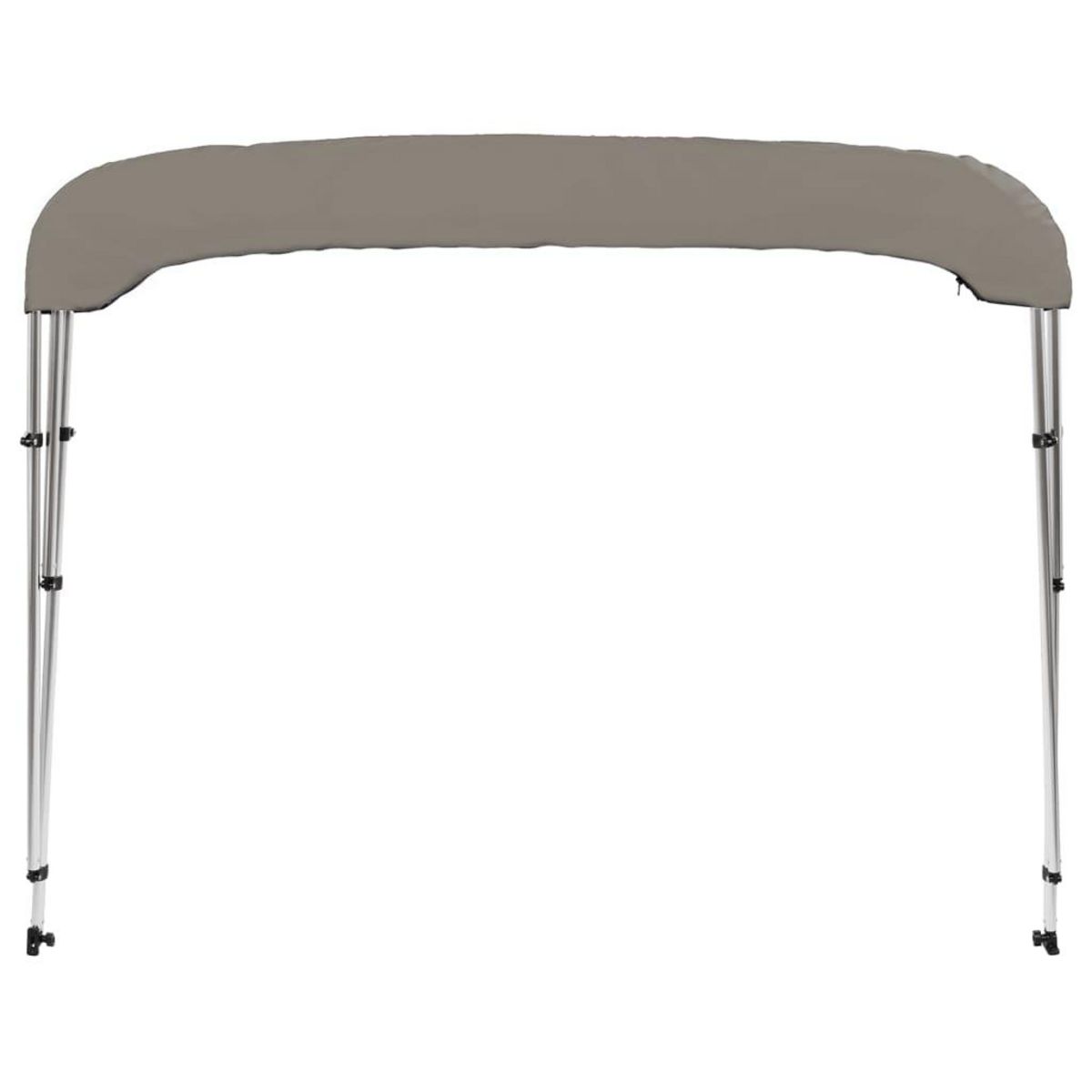 VIDAXL Auvent bimini a 3 arceaux gris 183x196x137 cm