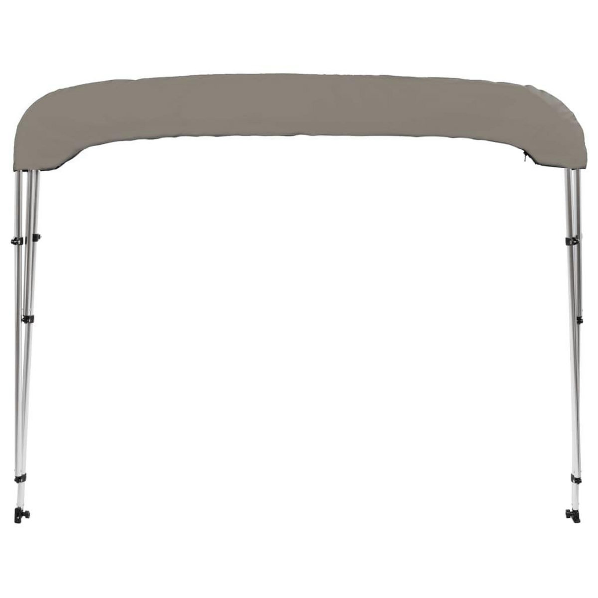 VIDAXL Auvent bimini a 3 arceaux gris 183x196x137 cm