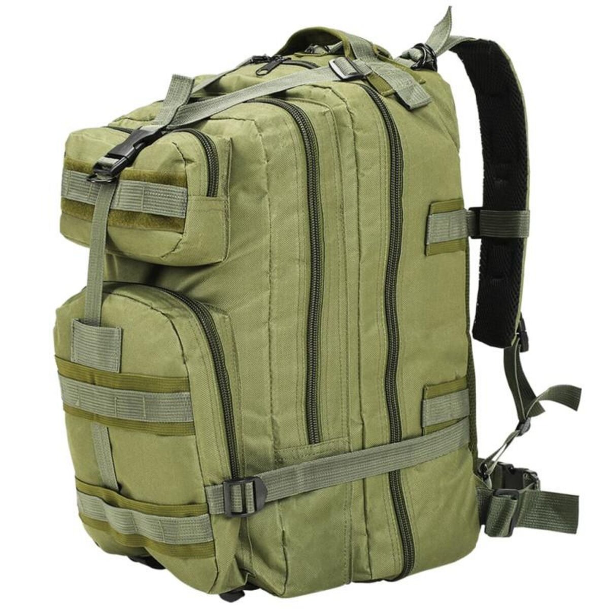 VIDAXL Sac à dos en style militaire 50 L Vert olive