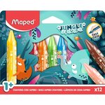 MAPED 12 Crayon cire Maxi Jungle Fever