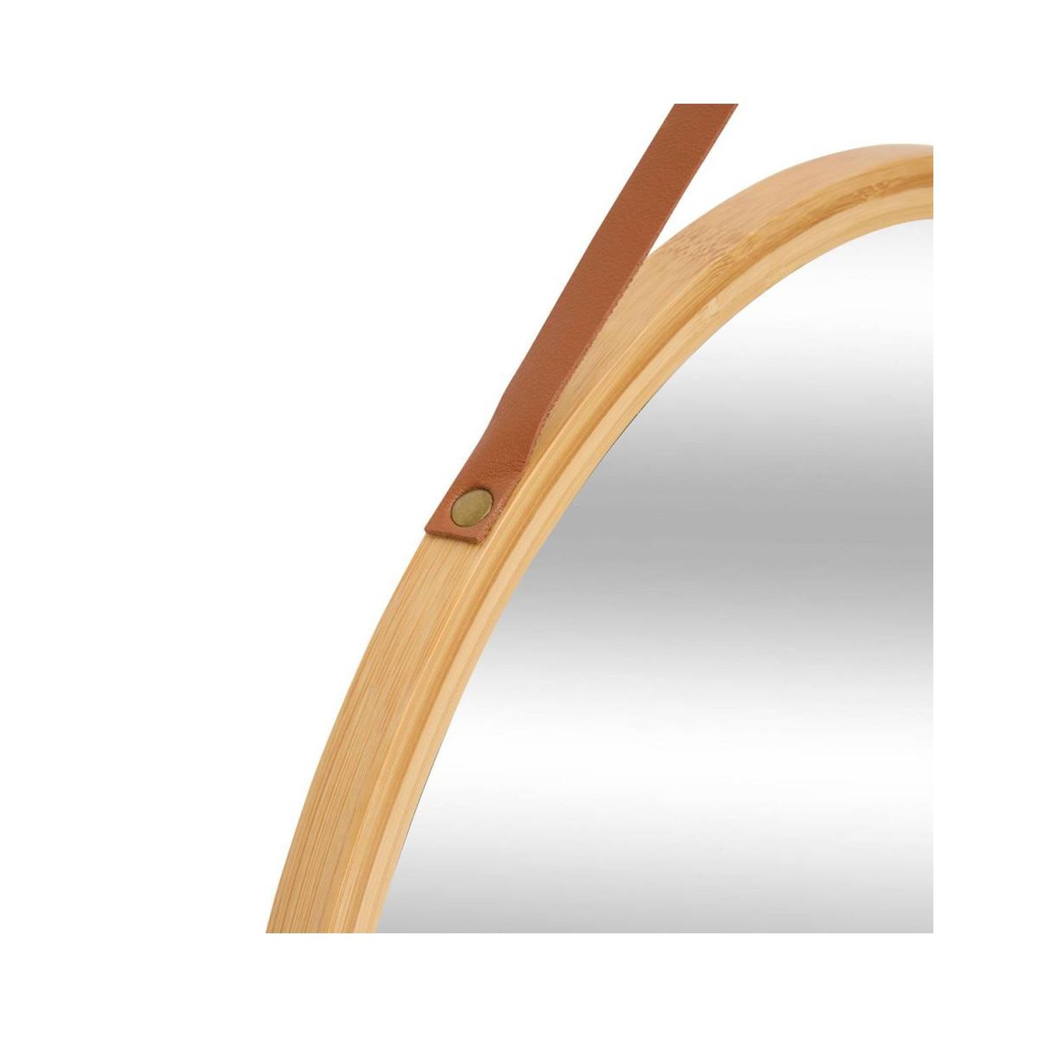 Voir la diapositive 2 : FIVE Miroir mural rond en bambou  naé  38cm naturel