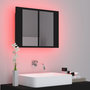 Voir la diapositive 4 : VIDAXL Armoire a miroir de salle de bain LED Noir 60x12x45 Acrylique