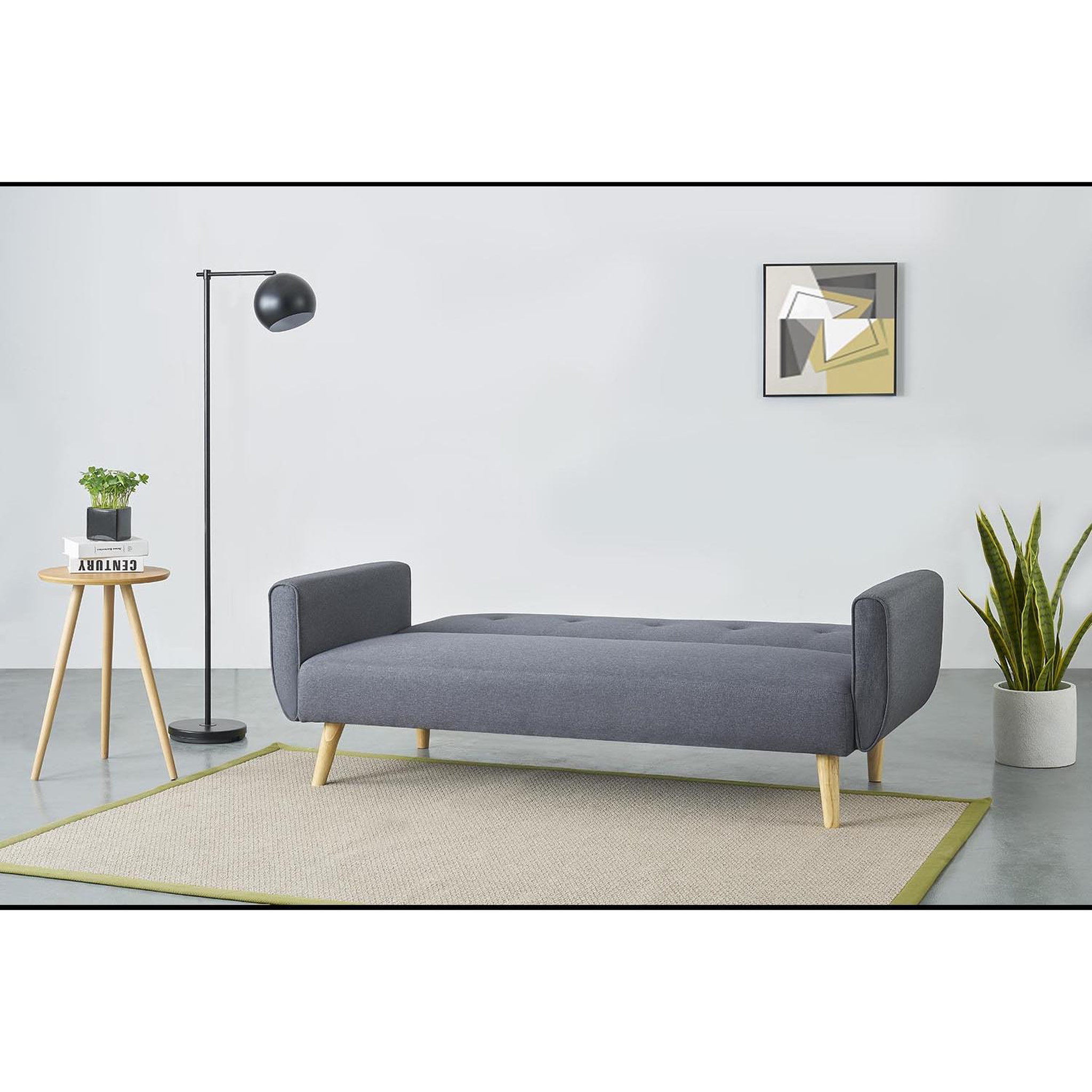 Voir la diapositive 4 : CONCEPT USINE Canapé scandinave convertible 3 places gris malmo