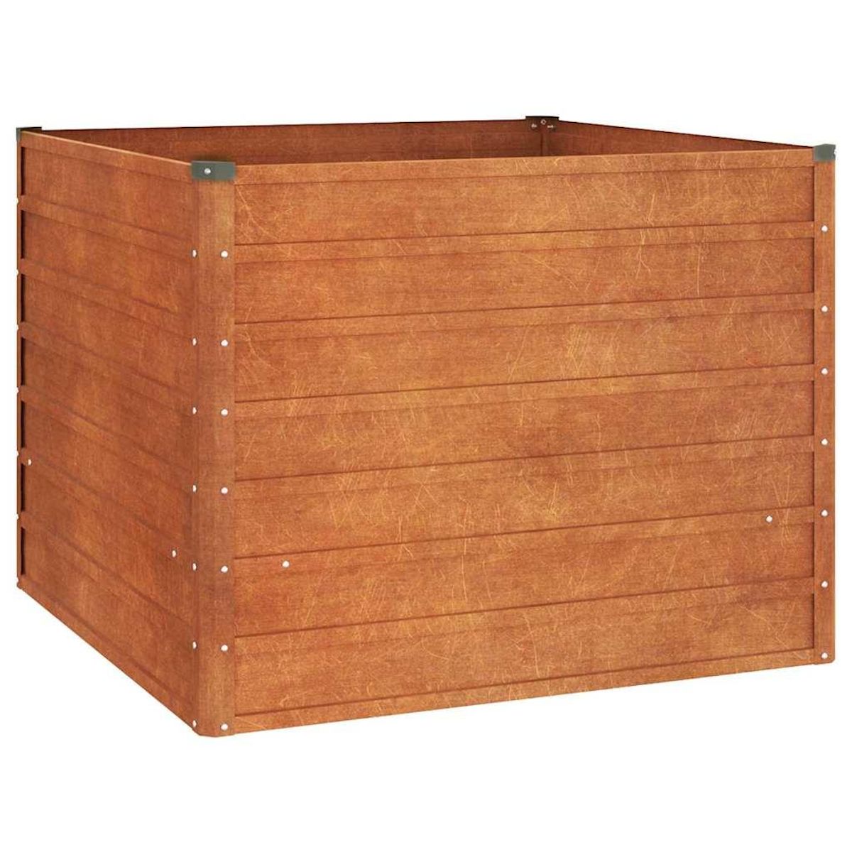 VIDAXL Lit sureleve de jardin rouille 100x100x77 cm acier corten