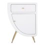 Voir la diapositive 2 : Paris Prix Table de Chevet Design  Venus  79cm Blanc & Or