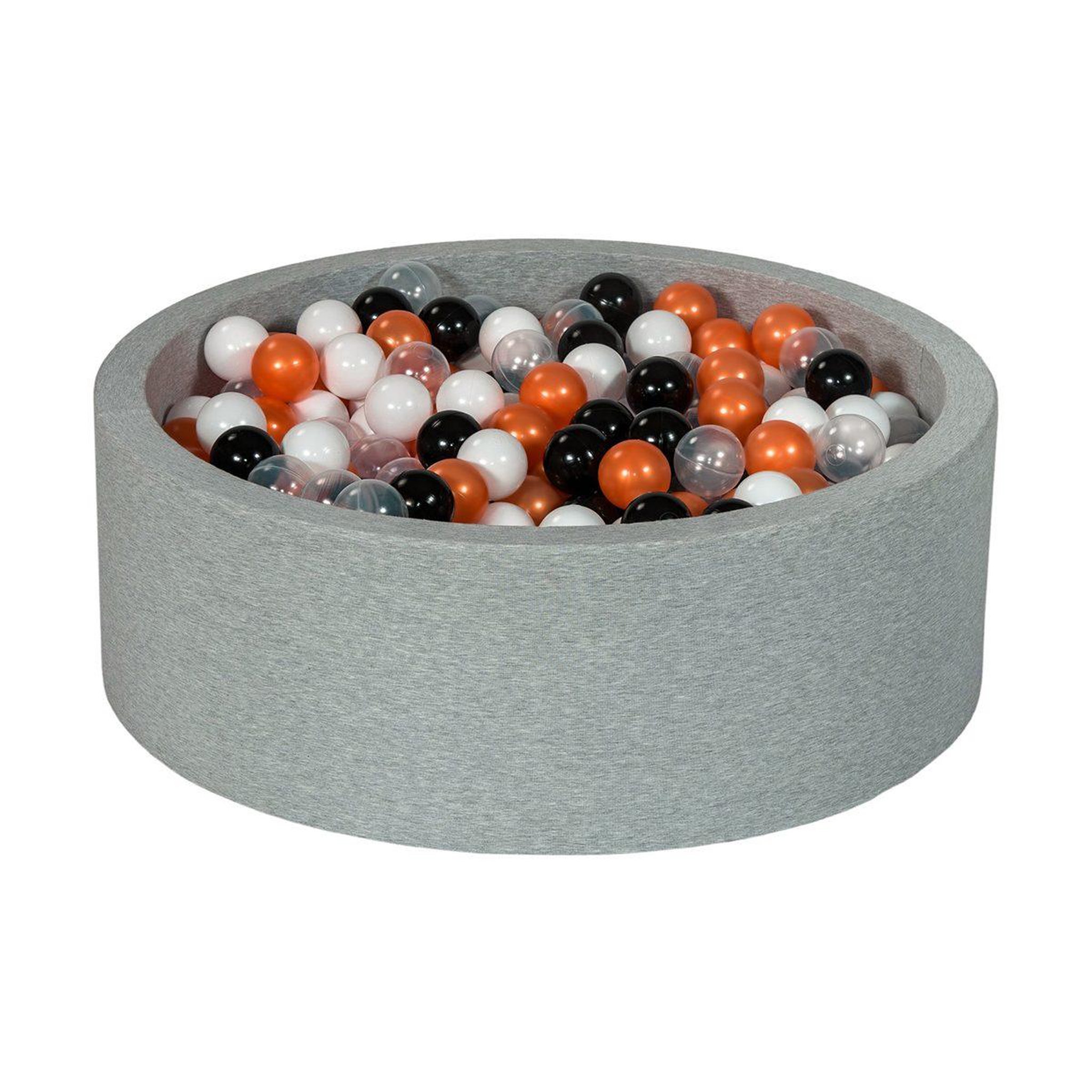 VELINDA Piscine à balles aire de jeu + 450 balles noir, blanc, transparent, orange