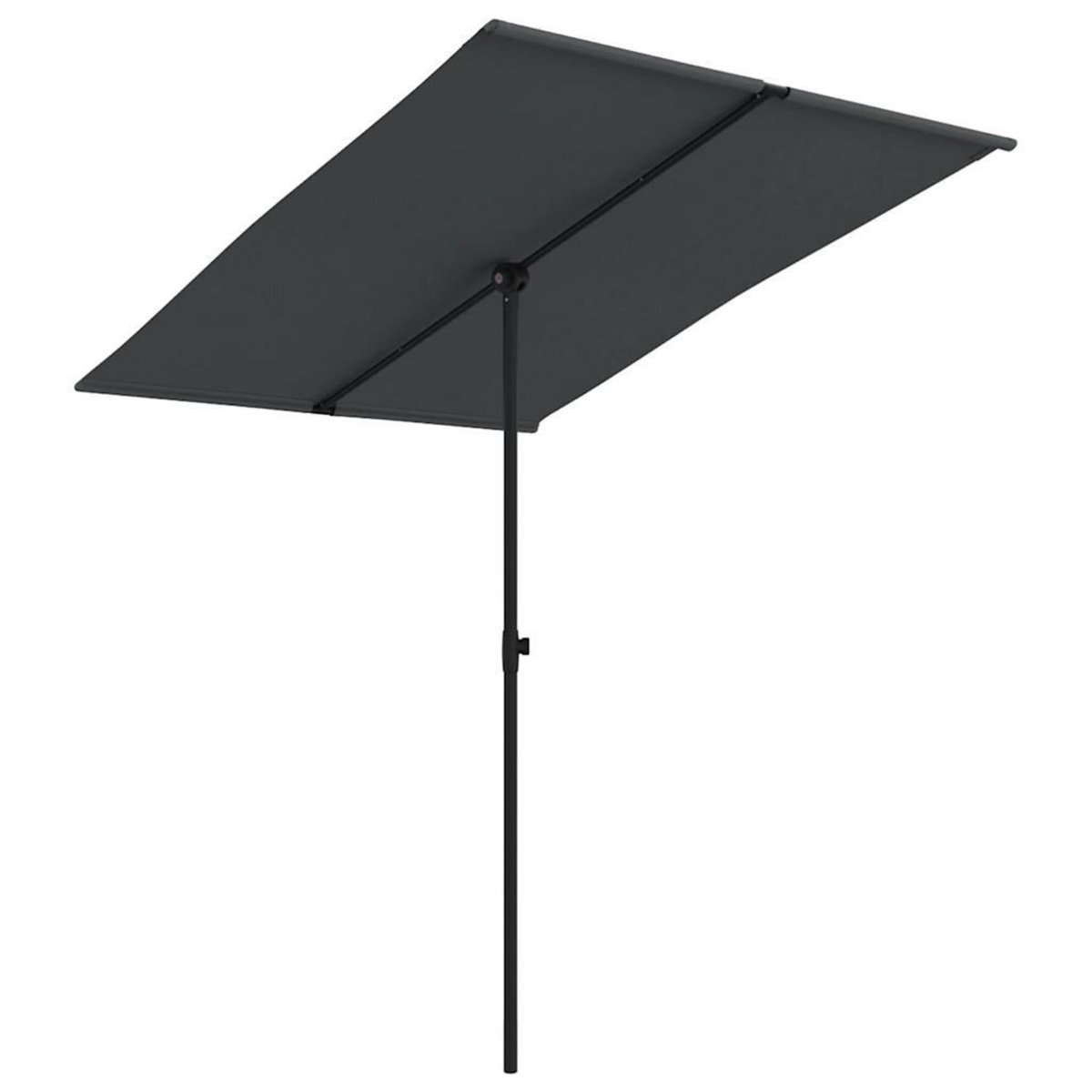 VIDAXL Parasol de jardin avec mat en aluminium 2x1,5 m Noir