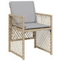 Voir la diapositive 4 : VIDAXL Chaises de jardin avec coussins lot de 4 melange beige