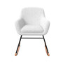 Voir la diapositive 6 : Rendez vous déco Rocking-chair en tissu bouclé blanc-Isola