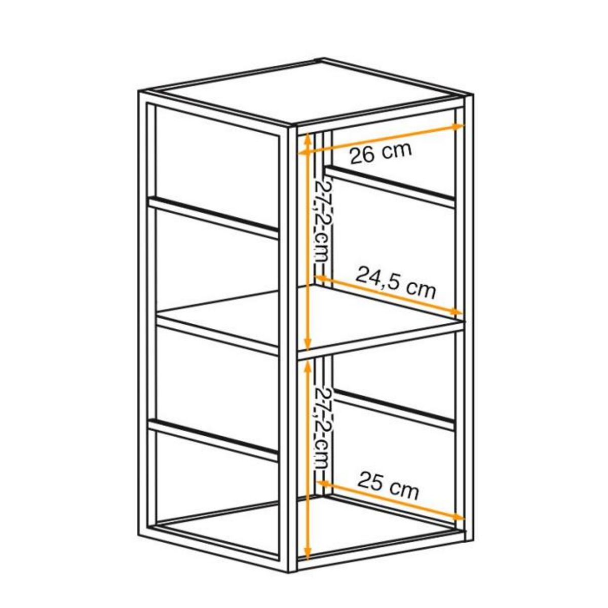 Paris Prix Étagère 2 Niveaux Design  Switch RM  60cm Noir
