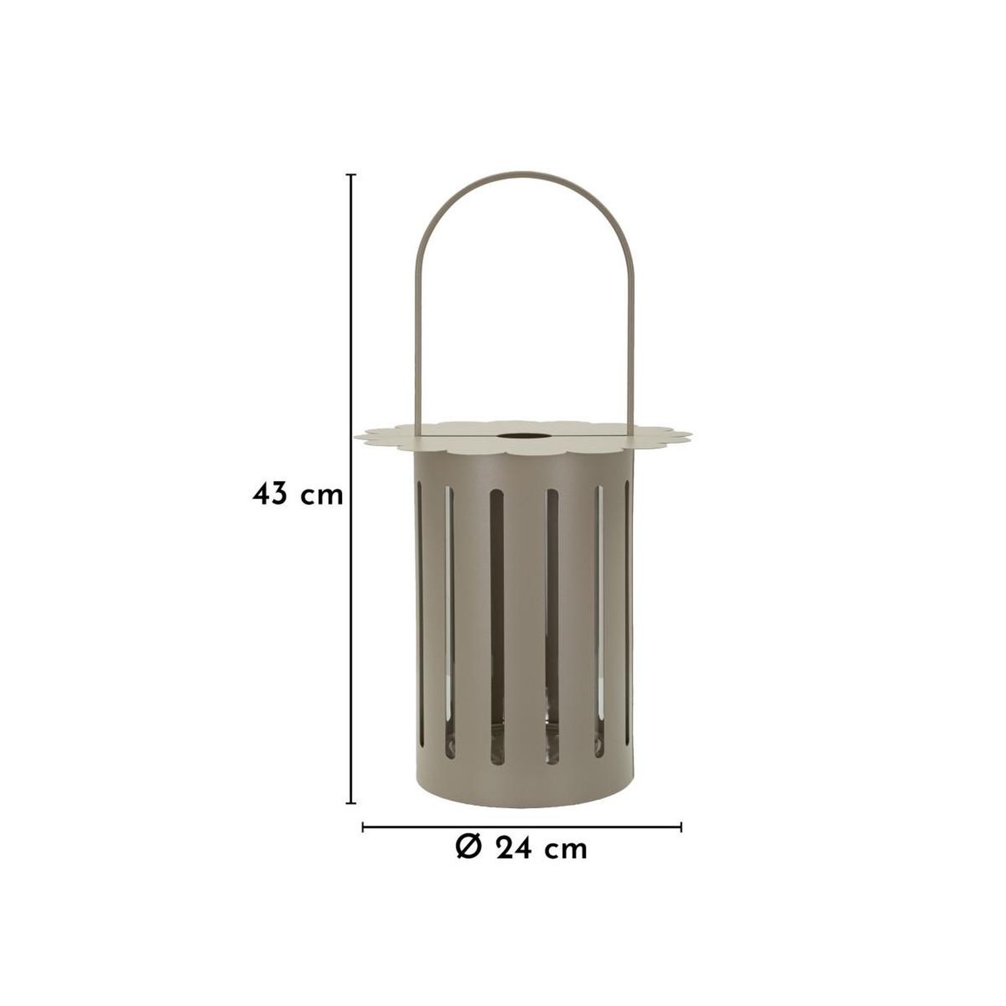 Voir la diapositive 6 : Paris Prix Lanterne en Métal  Saturn  43cm Taupe
