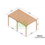 Voir la diapositive 2 : JARDIDECO Pergola en bois Toulouse avec toit semi-ouvert 500 x 300 cm - Maderland