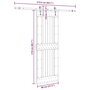 Voir la diapositive 6 : VIDAXL Porte coulissante et kit de quincaillerie 80x210 cm pin massif