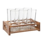 SECRET DE GOURMET Lot de 6 Verres & Rack  Victor  30cl Transparent