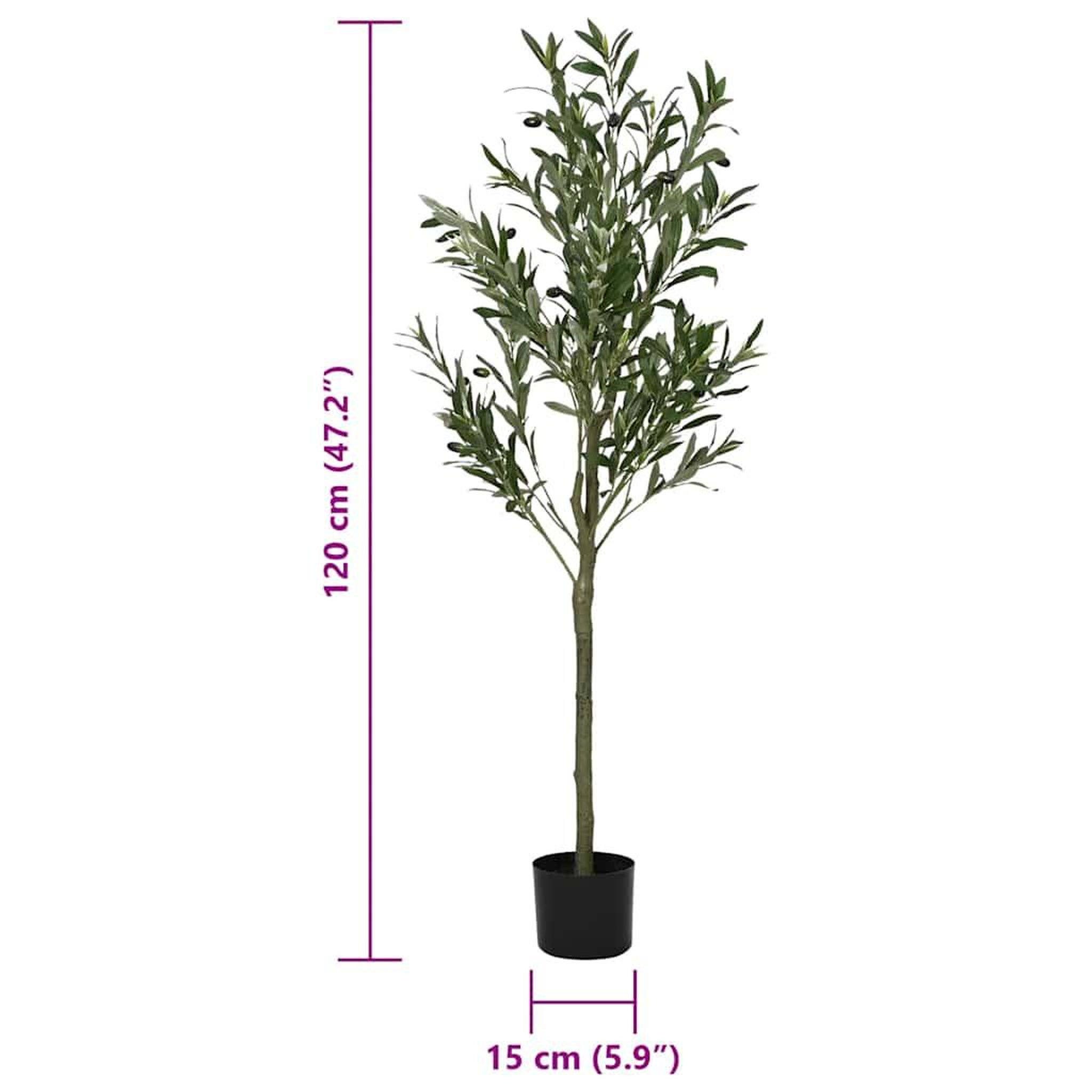 Voir la diapositive 5 : VIDAXL Olivier artificiel 450 feuilles 120 cm vert