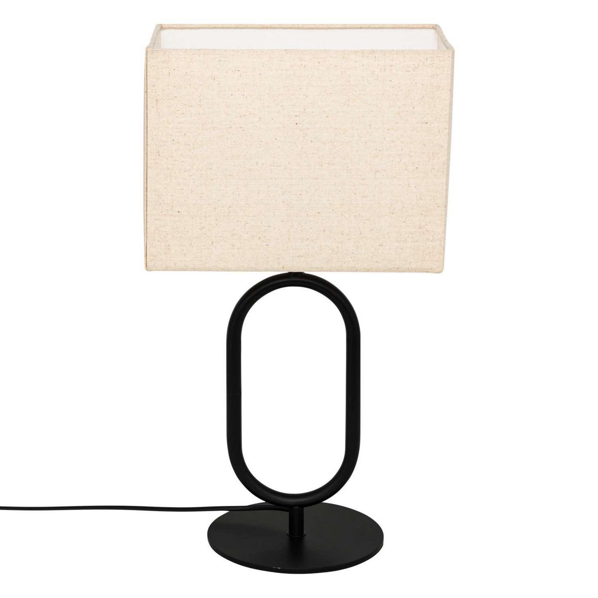 ATMOSPHERA Lampe à poser SUNDSVALL - H. 52 cm - Beige et noir